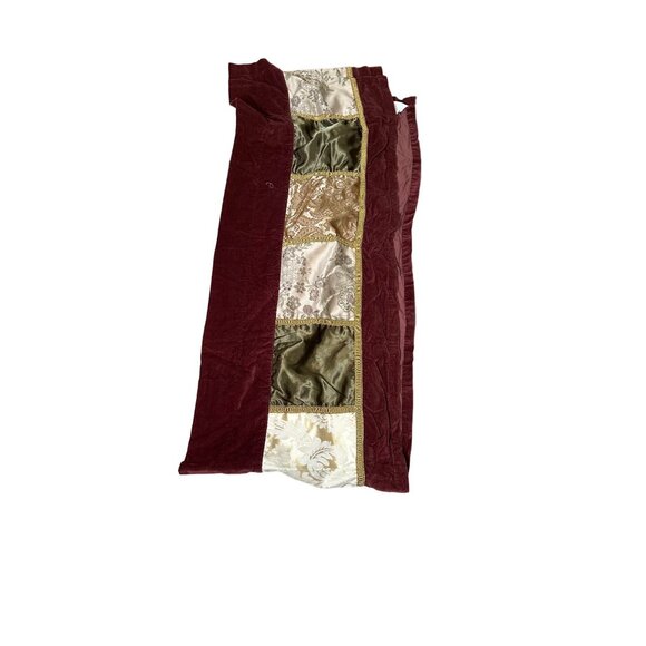 Croscill Home Multicolor Velvet Renaissance Patchwork Valance Luxury Home Decor - Picture 1 of 9